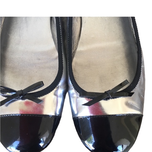 Authentic Prada flats silver/black size 38.5 - Picture 5 of 8